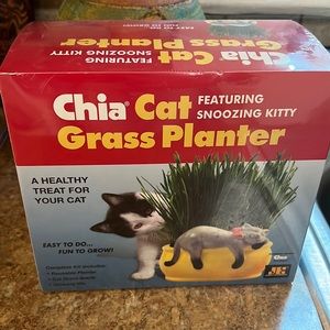 Chia Cat Grass Planter New